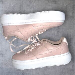 Nike Women's Blush Pink and White Sneakers
